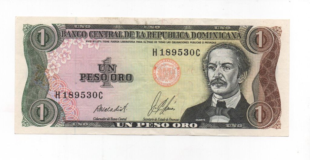 REPUBLICA DOMINICANA DEL AÑO 1987 DE 1 PESO ORO